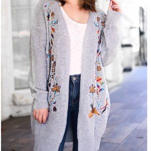 Embroidered Cardigan